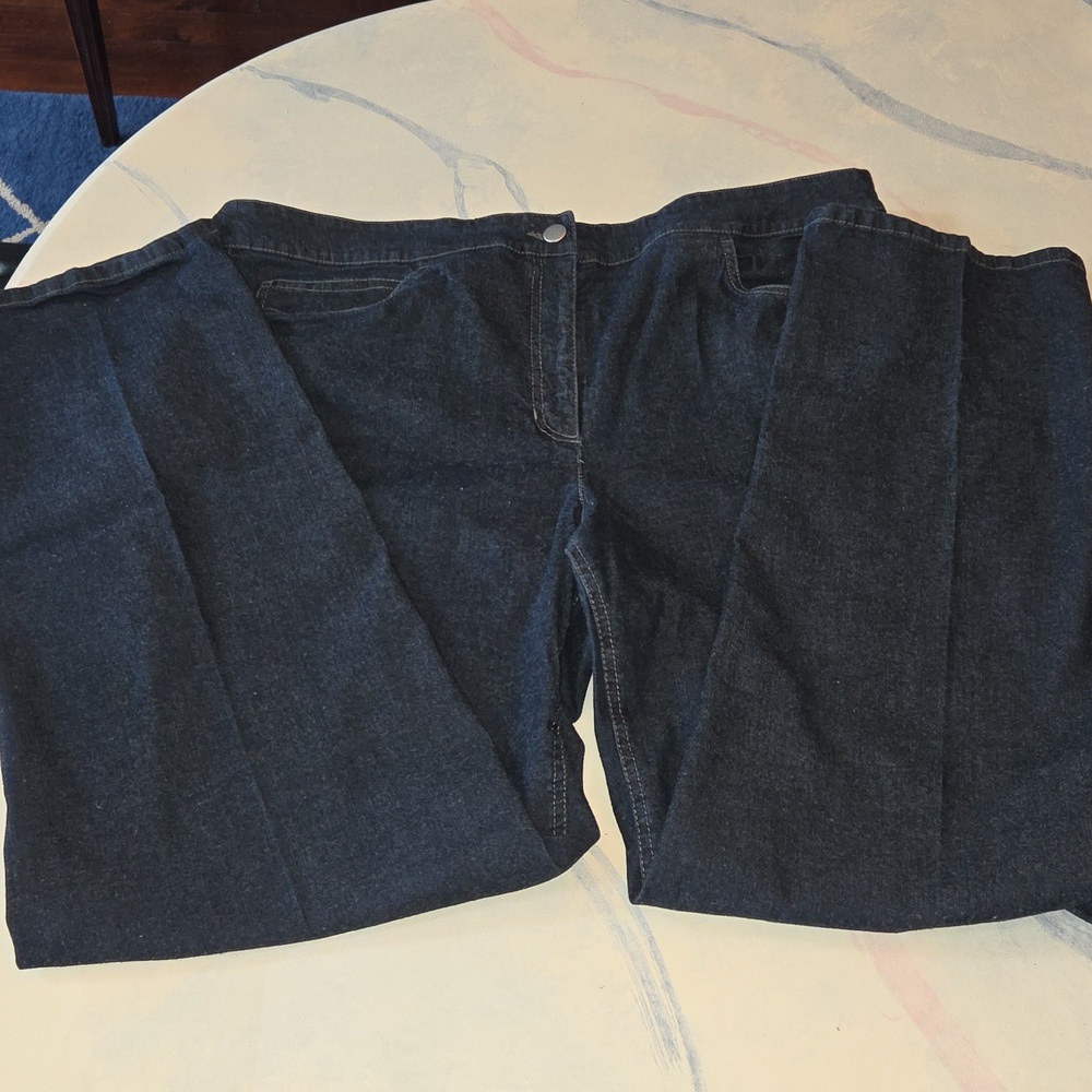 Eileen Fisher Dark Wash Straight Leg Denim Jeans Size 1x